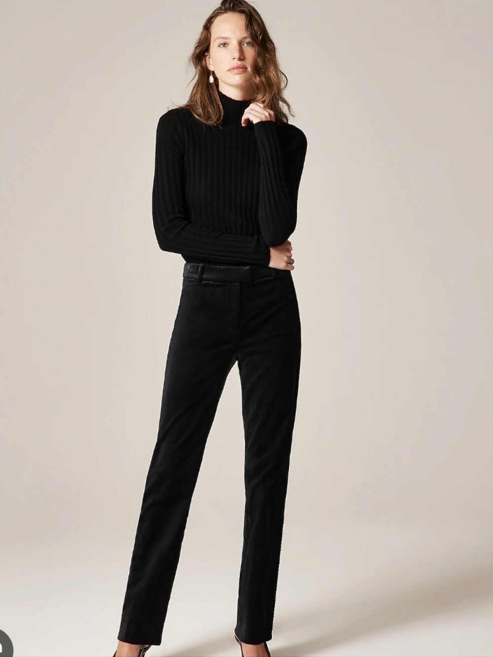 J Crew Stella pant in velvet CP826 Size 0 Black